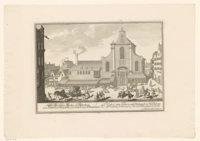 Gezicht op de Barfüsserkerk in Neurenberg