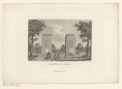 Gezicht op de Barrière de l’Etoile te Parijs