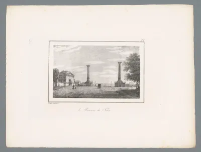 Gezicht op de Barrière du Trône