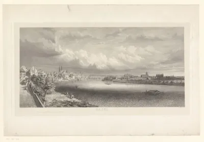 Gezicht op de Bazel en de Rijn
