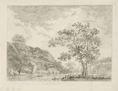 Gezicht op de berg aan de Grebbe bij Rhenen