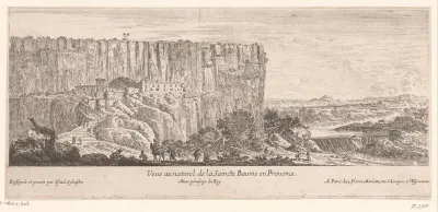 Gezicht op de berg en grot van Sainte-Baume