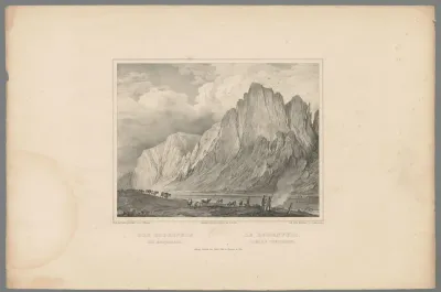 Gezicht op de berg Rotenfels bij Kreuznach