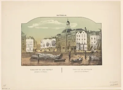 Gezicht op de beurs in Rotterdam