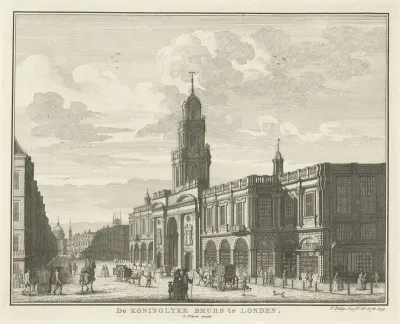 Gezicht op de Beurs te Londen