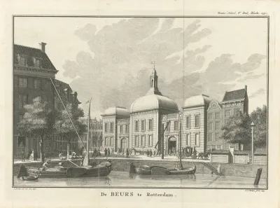 Gezicht op de Beurs te Rotterdam