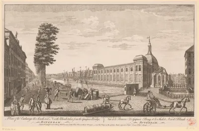 Gezicht op de Beurs te Rotterdam