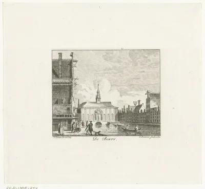Gezicht op de Beurs van Hendrik de Keyser te Amsterdam