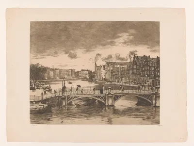 Gezicht op de Binnen-Amstel in Amsterdam