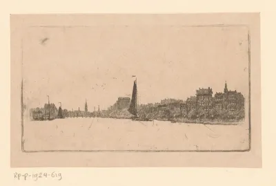Gezicht op de Binnen-Amstel te Amsterdam
