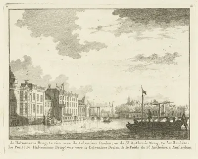 Gezicht op de Binnenamstel en de Kloveniersdoelen
