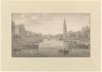 Gezicht op de Binnenkant naar de Oude Schans toe