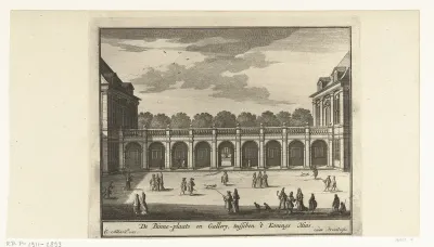 Gezicht op de binnenplaats van Paleis Honselaarsdijk