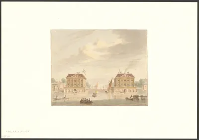 Gezicht op de Blokhuizen in de Amstel