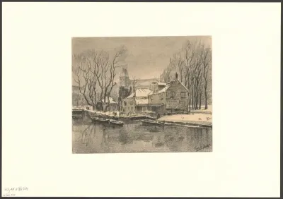 Gezicht op de Boerenwetering en het Rijksmuseum Amsterdam