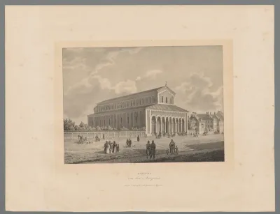 Gezicht op de Bonifatiusbasiliek in München
