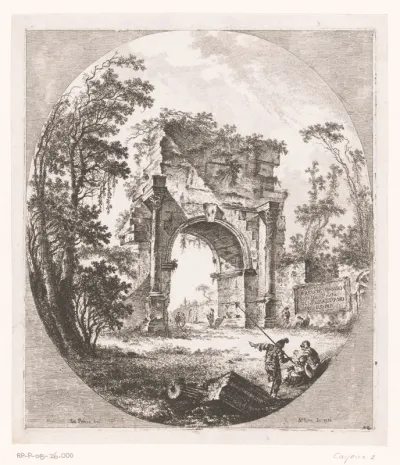 Gezicht op de Boog van Drusus