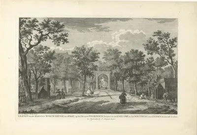 Gezicht op de Bosbrug te Den Haag