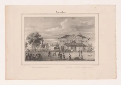 Gezicht op de Botermarkt te Amsterdam