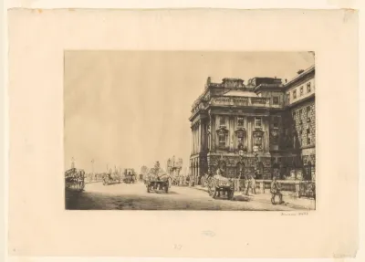 Gezicht op de boulevard voor Somerset House