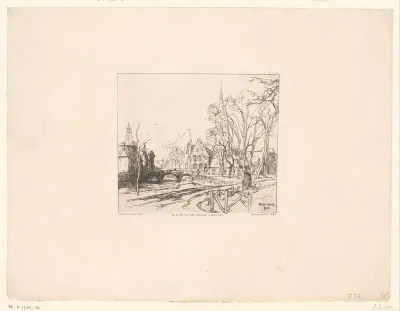 Gezicht op de brug bij het Begijnhof te Brugge