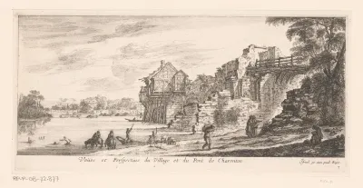Gezicht op de brug van Charenton