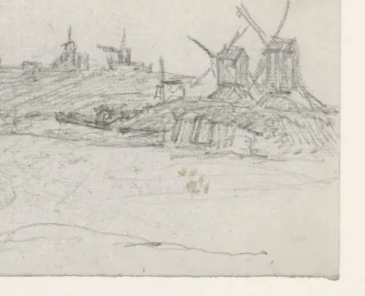 Gezicht op de Butte: de molens