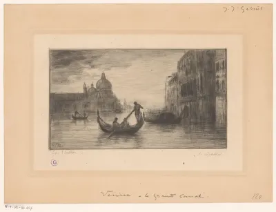 Gezicht op de Canal Grande in Venetië