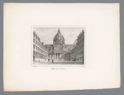 Gezicht op de Chapelle de la Sorbonne