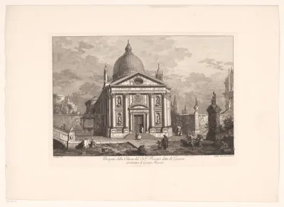 Gezicht op de Chiesa dei Gesuati in Venetië