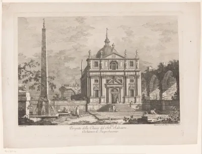 Gezicht op de Chiesa di San Salvatore te Venetië