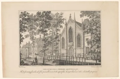 Gezicht op de Christ Church te Amsterdam