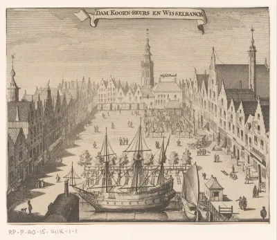 Gezicht op de Dam te Middelburg