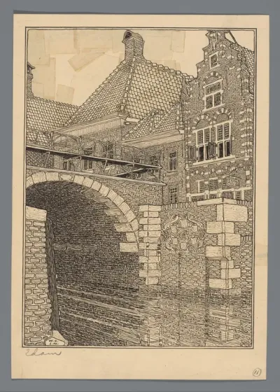 Gezicht op de Damsluis te Edam