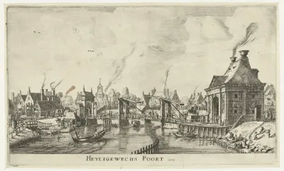 Gezicht op de Derde Heiligewegspoort te Amsterdam