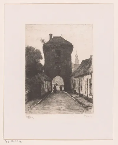 Gezicht op de Dijkpoort, te Hattem