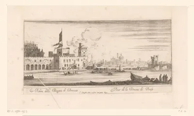 Gezicht op de Dogana te Venetië