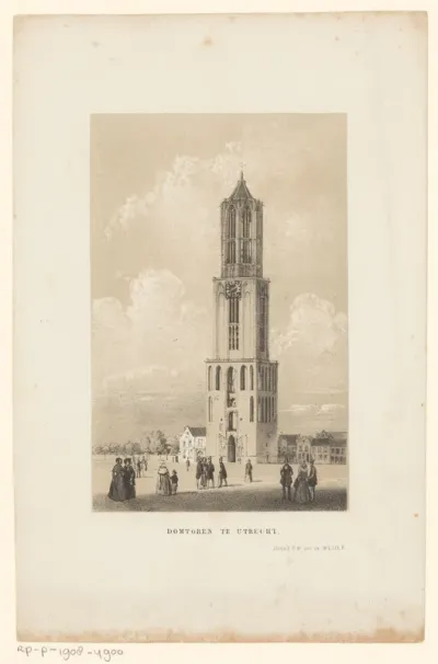 Gezicht op de Domtoren in Utrecht