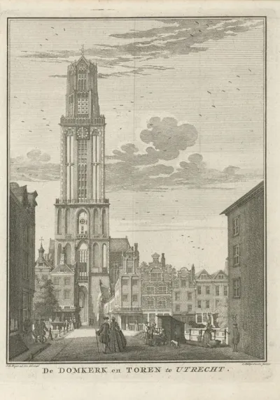 Gezicht op de Domtoren te Utrecht