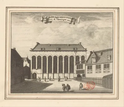 Gezicht op de Doopsgezinde Kerk Bij 't Lam te Amsterdam