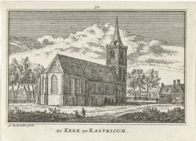 Gezicht op de Dorpskerk te Castricum