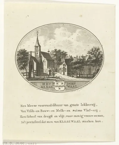 Gezicht op de dorpsstraat van Klaaswaal