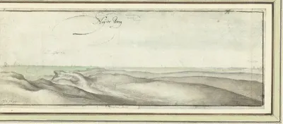 Gezicht op de duinen bij Muiderberg