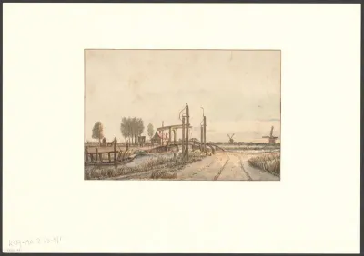 Gezicht op de Duivendrechtsebrug over de Weespertrekvaart