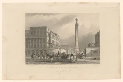 Gezicht op de Duke of York Column te Londen