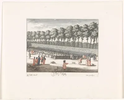 Gezicht op de eendenvijver van Paleis Soestdijk