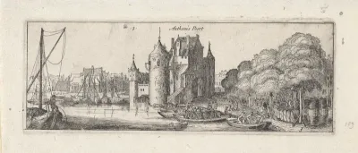 Gezicht op de Eerste Sint-Antoniespoort te Amsterdam