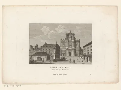 Gezicht op de Église Saint-Paul-Saint-Louis te Parijs