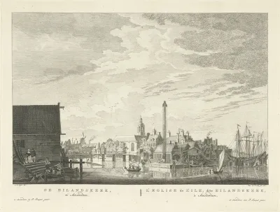 Gezicht op de Eilandskerk te Amsterdam