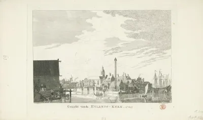 Gezicht op de Eilandskerk te Amsterdam
